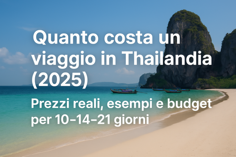 Quanto costa un viaggio in Thailandia nel 2026? Prezzi e budget per 10, 14 e 21 giorni